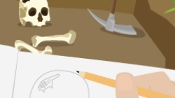 Anthropology fieldwork sketching illustratio